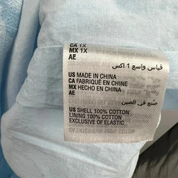 INC Blue White Floral Off Shoulder Printed Midi Dress Plus Size 1X New - Picture 5 of 8